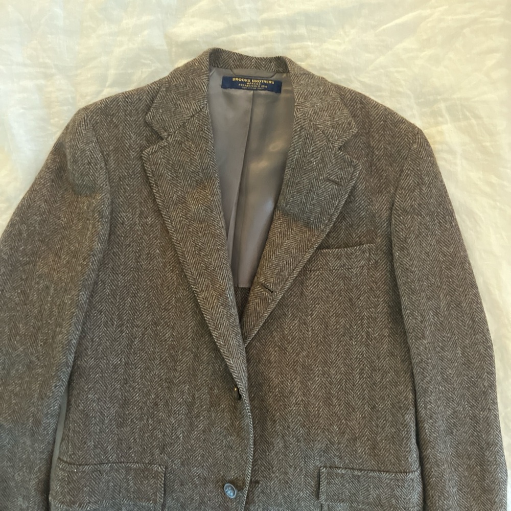 Brooks Brothers brown oversized blazer